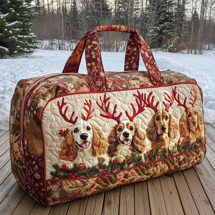 Rakkaat spanielit - Tikkikuvioinen duffelilaukku NCU0PT9321