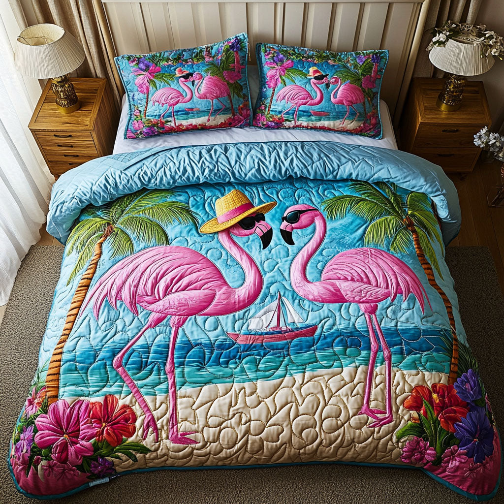 Flamingo Paradise 3-osainen tilkkupatjasetti NCU0NT5305