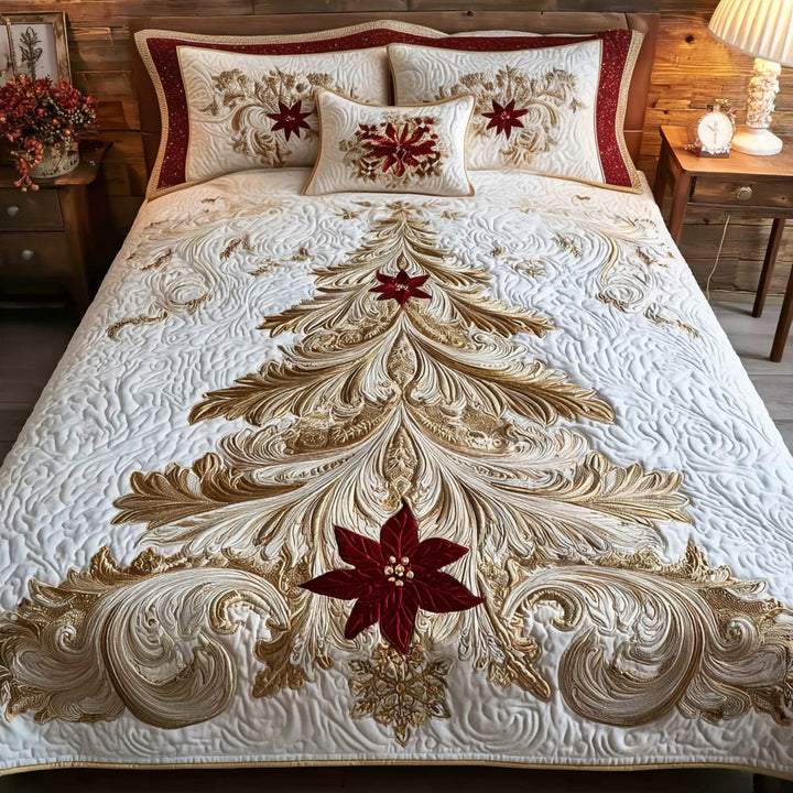 Kultainen Poinsettia 3-osainen Tikkikansiotyyli NCU0VL2933