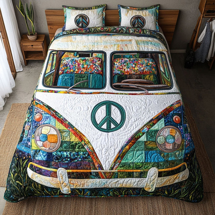 Hippie Van Haven 3-osainen tikattu vuodevaatesetti NCU0PT3726