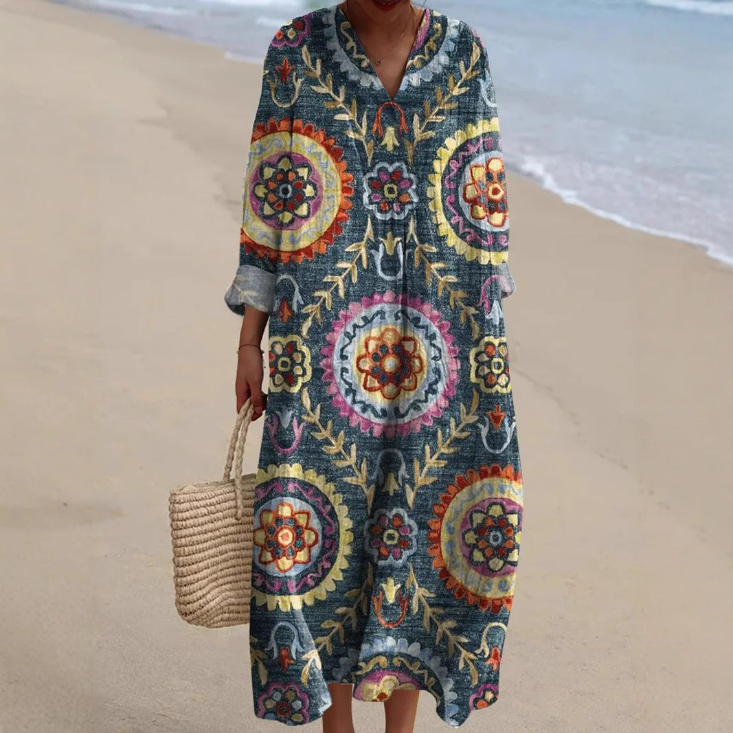 Paloma - Boho-mekko etnisellä kuosisella