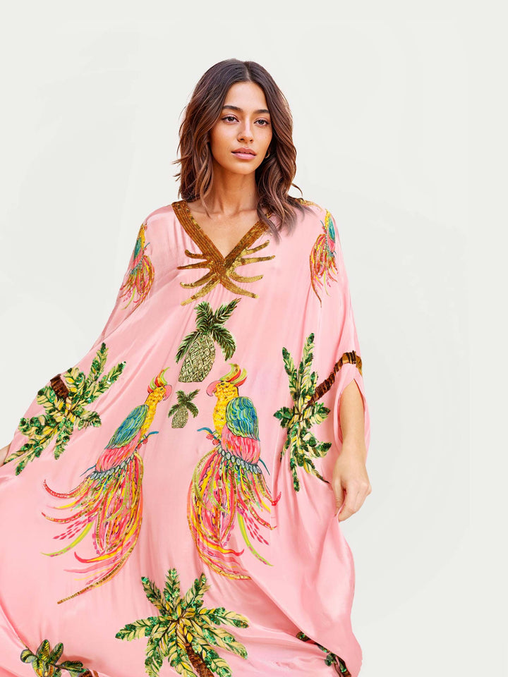 Alessandra - Pitkä Kuvioitu Mekko