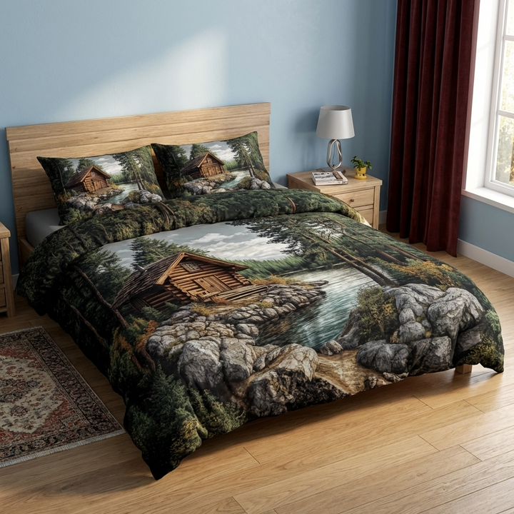 Rustic Log Cabin 3-osainen Vaatetussetti NCU0DK3573