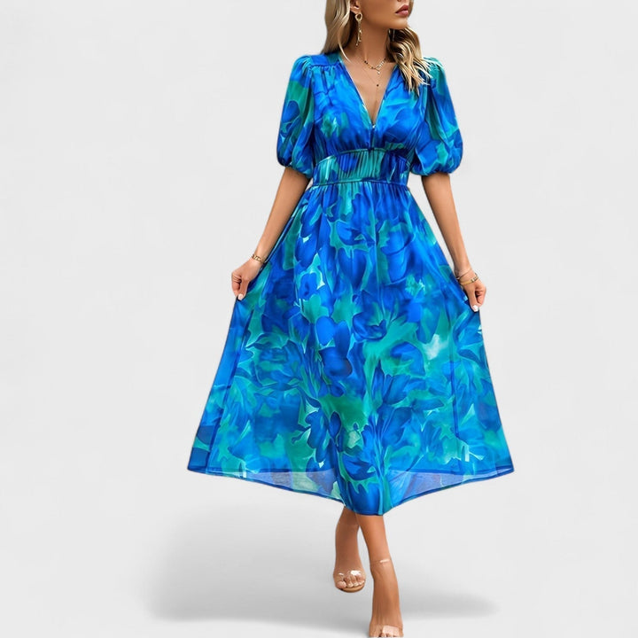 Clara - Elegantti Kukallinen Midi Mekko