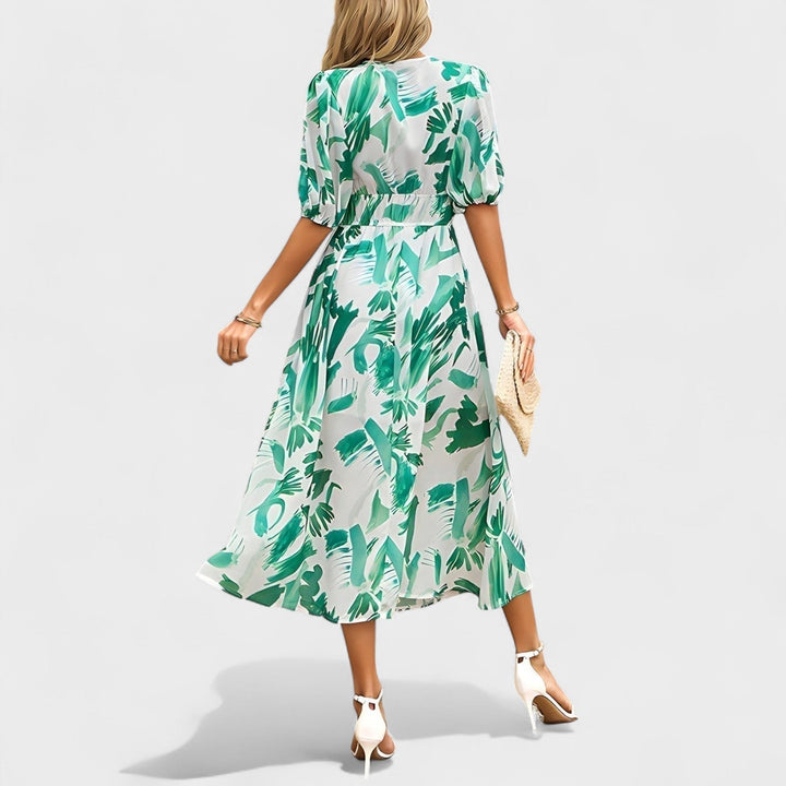Clara - Elegantti Kukallinen Midi Mekko