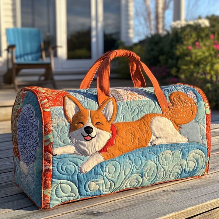 Hymyilevä Corgi Kuutioitu Duffle-laukku NCU0PT9363