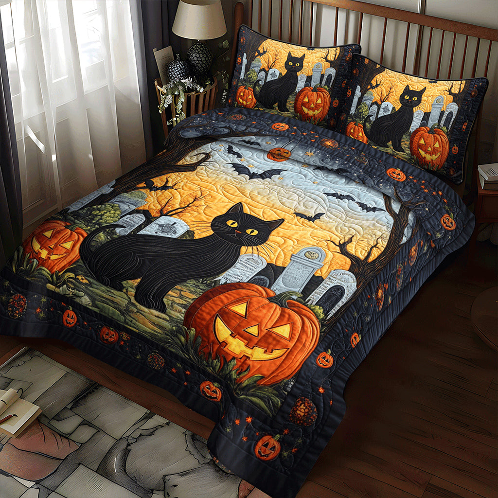 Pelottava Kissa Halloween 3-osainen Pussilakanasetti NCU0PD428