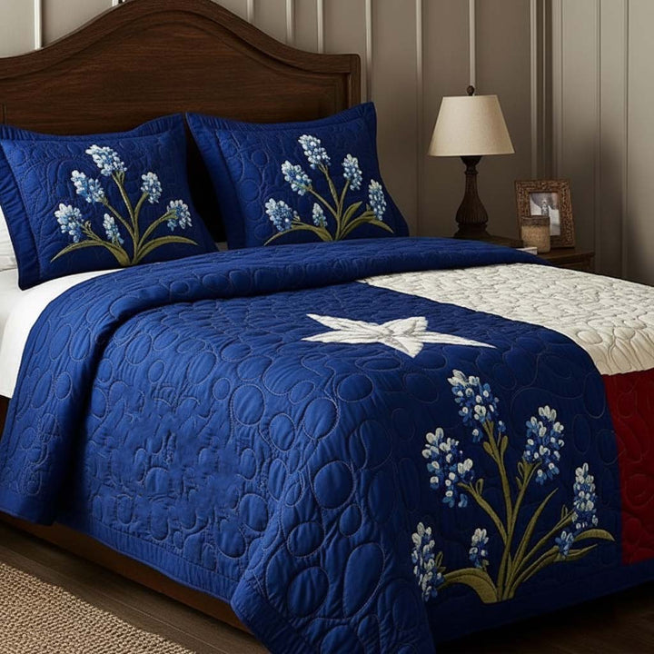 Texas Pride 3-osainen tikattu vuodevaatesetti NCU0NT5503