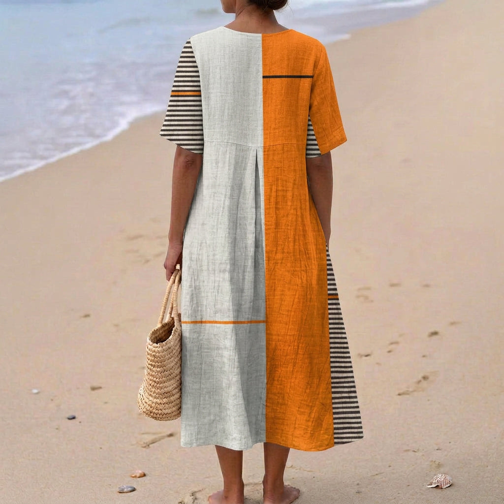 Cecilia - Raidallinen geometrinen mekko